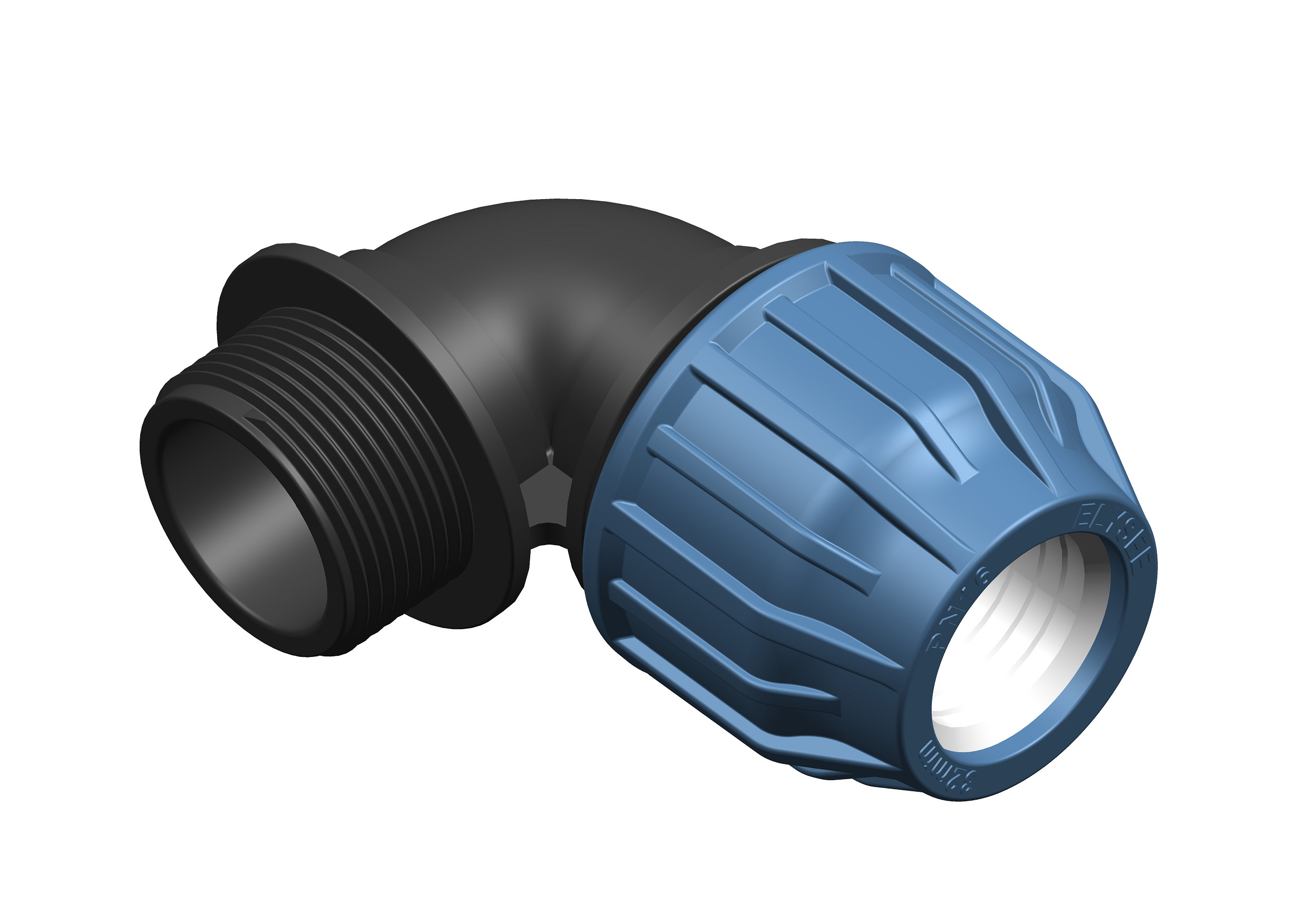 25 mm PE-Rohr Winkel Verschraubung 3/4" AG (Bild für) 25 mm PE-Rohr Winkel Verschraubung 3/4" AG